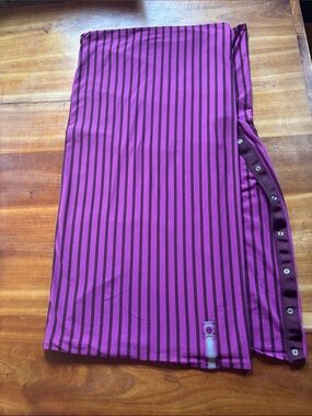 Raspberry striped Lululemon Wrap Scarf